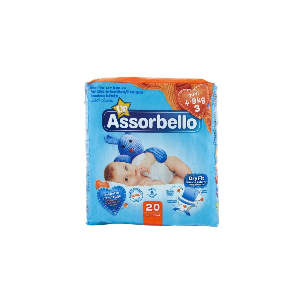 PANNOLINI ASSORBEL KG4/9 120PZ PANNOLINI ASSORBEL KG4/9 120PZ