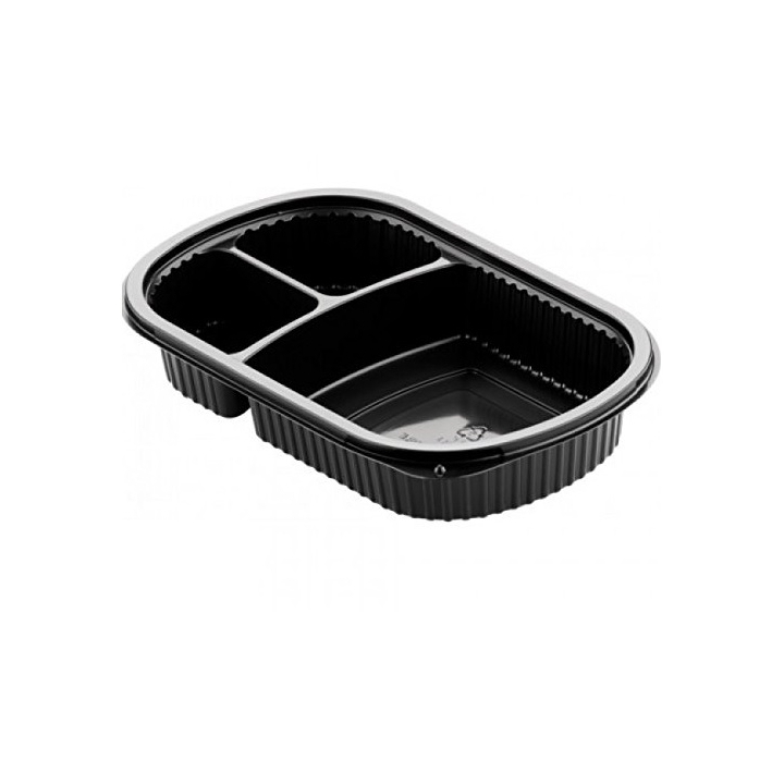 CONT PP NERO 3SC 24X15X4 P50