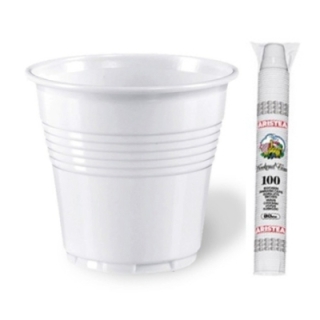 BICCH PS BIANCO 80CC P100